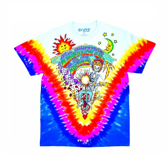 Grateful Dead Summer Tour 1992 Original 2020 Liquid Blue Tie Dye T-Shirt XL NWT - Picture 2 of 5